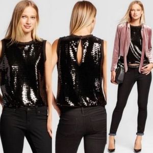 *NWT* Who What Wear Sequin Top in size M